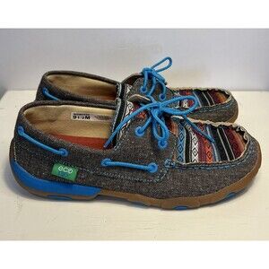 Twisted X Womens 9.5M Driving Moc Shoes Dusty Serape Slip On Aztec Southwestern